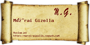 Mérai Gizella névjegykártya