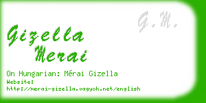 gizella merai business card